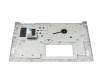 Teclado incl. topcase DE (alemán) gris/plateado original para Asus F1704VA