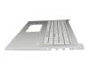 Teclado incl. topcase DE (alemán) gris/plateado original para Asus F1704VA