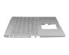 Teclado incl. topcase DE (alemán) gris/plateado original para Asus VivoBook 15 X509FA