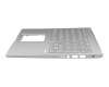 Teclado incl. topcase DE (alemán) gris/plateado original para Asus VivoBook 15 X509FB