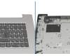 Teclado incl. topcase DE (alemán) gris/plateado original para Lenovo IdeaPad 3-17IML05 (81WC)