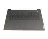Teclado incl. topcase DE (alemán) gris/plateado original para Lenovo V17 G4 IRU (83A2)