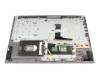Teclado incl. topcase DE (alemán) gris/plateado para Lenovo IdeaPad L340-17IWL (81M0)