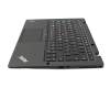 Teclado incl. topcase DE (alemán) negro/antracita con mouse stick original para Lenovo ThinkPad X1 Carbon 3rd Gen (20BS/20BT)