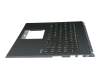 Teclado incl. topcase DE (alemán) negro/antracita con retroiluminacion original para Asus TUF FX571GT