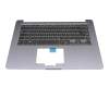 Teclado incl. topcase DE (alemán) negro/antracita original para Asus X510UN