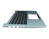 Teclado incl. topcase DE (alemán) negro/azul con retroiluminacion original para Acer Swift 3 (SF314-41G)