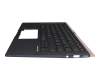 Teclado incl. topcase DE (alemán) negro/azul con retroiluminacion original para Asus UX433FA