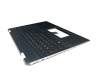 Teclado incl. topcase DE (alemán) negro/azul con retroiluminacion original para HP Spectre x360 15-df0000