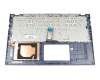 Teclado incl. topcase DE (alemán) negro/azul original para Asus VivoBook 15 X512DA