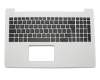 Teclado incl. topcase DE (alemán) negro/blanco original para Asus R515MA