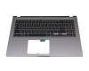 Teclado incl. topcase DE (alemán) negro/canaso (SD) original para Asus VivoBook 15 R565EA