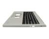 Teclado incl. topcase DE (alemán) negro/canaso con retroiluminacion original para Acer Aspire Vero 15 (AV15-52)
