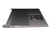 Teclado incl. topcase DE (alemán) negro/canaso con retroiluminacion original para Acer Chromebook 715 (CB715-1WT)