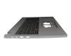 Teclado incl. topcase DE (alemán) negro/canaso con retroiluminacion original para Acer TravelMate P2 (TMP216-51T)