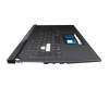 Teclado incl. topcase DE (alemán) negro/canaso con retroiluminacion original para Asus G713IC