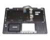 Teclado incl. topcase DE (alemán) negro/canaso con retroiluminacion original para Asus VivoBook Flip 15 TP510UQ