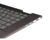Teclado incl. topcase DE (alemán) negro/canaso con retroiluminacion original para HP Envy x360 15-fh0000