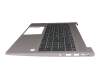 Teclado incl. topcase DE (alemán) negro/canaso con retroiluminacion original para HP ZBook Power G8