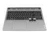 Teclado incl. topcase DE (alemán) negro/canaso con retroiluminacion original para Lenovo Legion 5-16IRX9 (83DG/83EW)