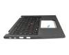 Teclado incl. topcase DE (alemán) negro/canaso con retroiluminacion y mouse stick (no WWAN) original para Lenovo ThinkPad X13 Yoga G3 (21AW/21AX)