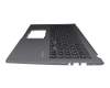 Teclado incl. topcase DE (alemán) negro/canaso original para Asus R565JA