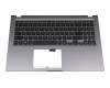 Teclado incl. topcase DE (alemán) negro/canaso original para Asus VivoBook 15 F515JA