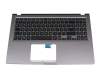 Teclado incl. topcase DE (alemán) negro/canaso original para Asus X515JA