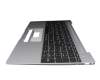 Teclado incl. topcase DE (alemán) negro/canaso original para Emdoor NS15TG