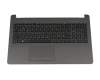 Teclado incl. topcase DE (alemán) negro/canaso para HP 255 G6