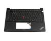 Teclado incl. topcase DE (alemán) negro/negro con mouse stick original para Lenovo ThinkPad E14 Gen 6 (21M7/21M8)