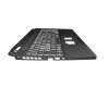 Teclado incl. topcase DE (alemán) negro/negro con retroiluminacion (4060/4070) original para Acer Nitro 5 (AN515-46)