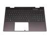 Teclado incl. topcase DE (alemán) negro/negro con retroiluminacion (Nightfall Black) original para HP Envy x360 15-ee0000
