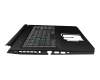 Teclado incl. topcase DE (alemán) negro/negro con retroiluminacion original para Acer Predator Helios 300 (PH317-54)