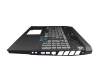 Teclado incl. topcase DE (alemán) negro/negro con retroiluminacion original para Acer Predator Helios 500 (PH517-52)