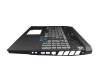 Teclado incl. topcase DE (alemán) negro/negro con retroiluminacion original para Acer Predator Helios 500 (PH517-52)