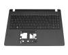 Teclado incl. topcase DE (alemán) negro/negro con retroiluminacion original para Acer TravelMate P2 (TMP215-53)
