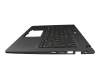 Teclado incl. topcase DE (alemán) negro/negro con retroiluminacion original para Acer TravelMate P6 (P614-51T-G2)