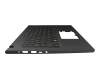 Teclado incl. topcase DE (alemán) negro/negro con retroiluminacion original para Acer TravelMate P6 (P614-51T-G2)