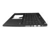 Teclado incl. topcase DE (alemán) negro/negro con retroiluminacion original para Acer TravelMate X3 (TMX3410-M)