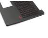 Teclado incl. topcase DE (alemán) negro/negro con retroiluminacion original para Asus ROG G501JW