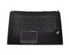 Teclado incl. topcase DE (alemán) negro/negro con retroiluminacion original para Asus ROG G750JS