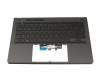 Teclado incl. topcase DE (alemán) negro/negro con retroiluminacion original para Asus ROG Zephyrus G14 GA402RK
