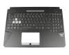 Teclado incl. topcase DE (alemán) negro/negro con retroiluminacion original para Asus TUF FX565GM