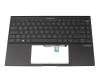 Teclado incl. topcase DE (alemán) negro/negro con retroiluminacion original para Asus ZenBook 14X OLED UM5401QA