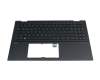 Teclado incl. topcase DE (alemán) negro/negro con retroiluminacion original para Asus ZenBook Pro 15 Flip UP6502ZD