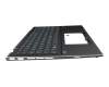 Teclado incl. topcase DE (alemán) negro/negro con retroiluminacion original para Asus ZenBook Pro 15 Flip UP6502ZD