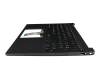 Teclado incl. topcase DE (alemán) negro/negro con retroiluminacion original para HP 15-fd0000