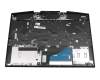 Teclado incl. topcase DE (alemán) negro/negro con retroiluminacion original para HP Omen 15-dh0000