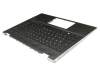Teclado incl. topcase DE (alemán) negro/negro con retroiluminacion original para HP Pavilion x360 14-dd0000